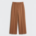 Damen High Waist Stoffhose mit weitem Bein — Orange