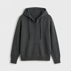 Damen Strickjacke mit Kapuze – Relaxed Fit — Schwarz