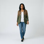 Damen Jacke mit Leopardenmuster – Regular Fit