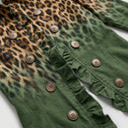 Damen Jacke mit Leopardenmuster – Regular Fit