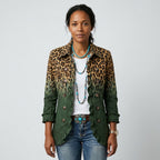 Damen Jacke mit Leopardenmuster – Regular Fit