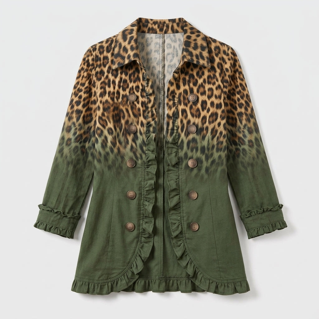 Damen Jacke mit Leopardenmuster – Regular Fit