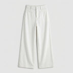 Damen Hose mit weitem Bein Relaxed Fit — Weiß