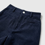 Damen Hose mit weitem Bein Relaxed Fit — Marineblau
