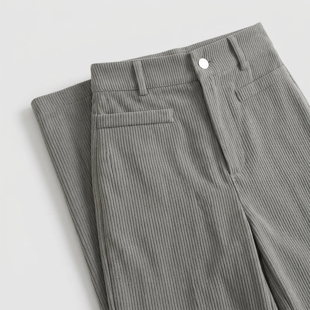 Damen Hose mit weitem Bein Relaxed Fit — Grau
