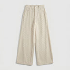 Damen Hose mit weitem Bein Relaxed Fit — Beige