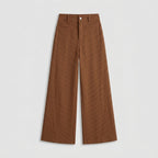 Damen Hose mit weitem Bein Relaxed Fit — Braun