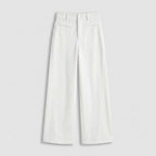 Damen Hose mit weitem Bein Relaxed Fit — Weiß