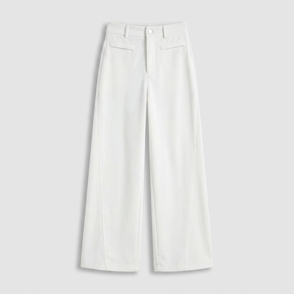 Damen Hose mit weitem Bein Relaxed Fit — Weiß