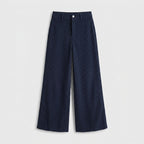 Damen Hose mit weitem Bein Relaxed Fit — Marineblau