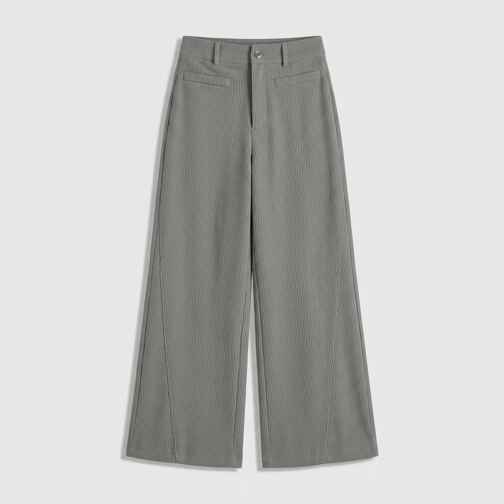 Damen Hose mit weitem Bein Relaxed Fit — Grau