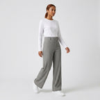 Damen Hose mit weitem Bein Relaxed Fit — Grau