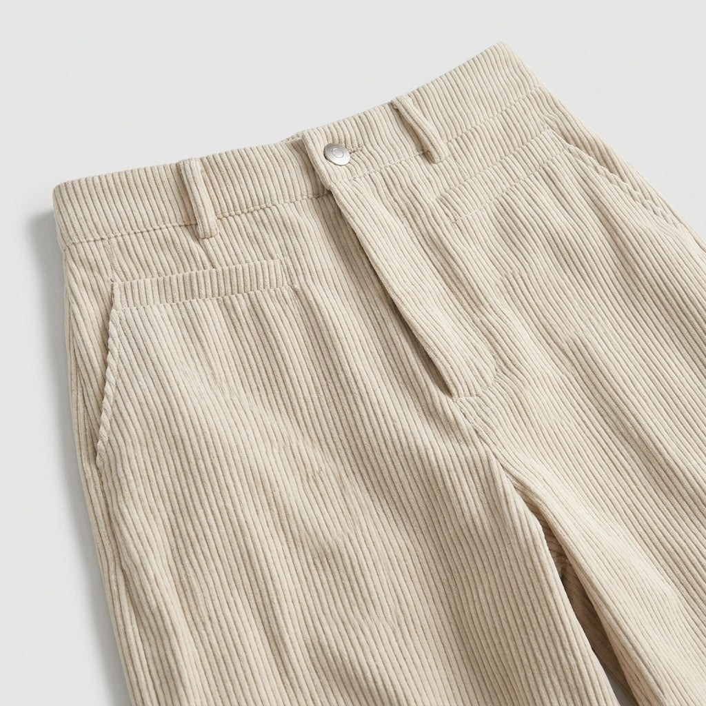 Damen Hose mit weitem Bein Relaxed Fit — Beige