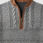 Herren Strickpullover Winter Relaxed Fit — Grau