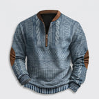 Herren Strickpullover Winter Relaxed Fit — Blau