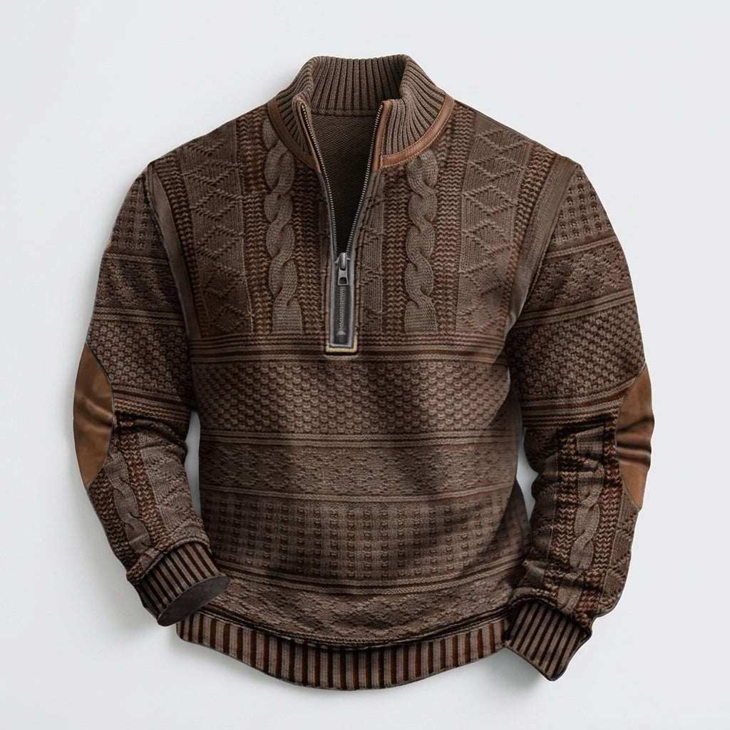 Herren Strickpullover Winter Relaxed Fit — Braun