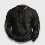 Herren Strickpullover Winter Relaxed Fit — Schwarz