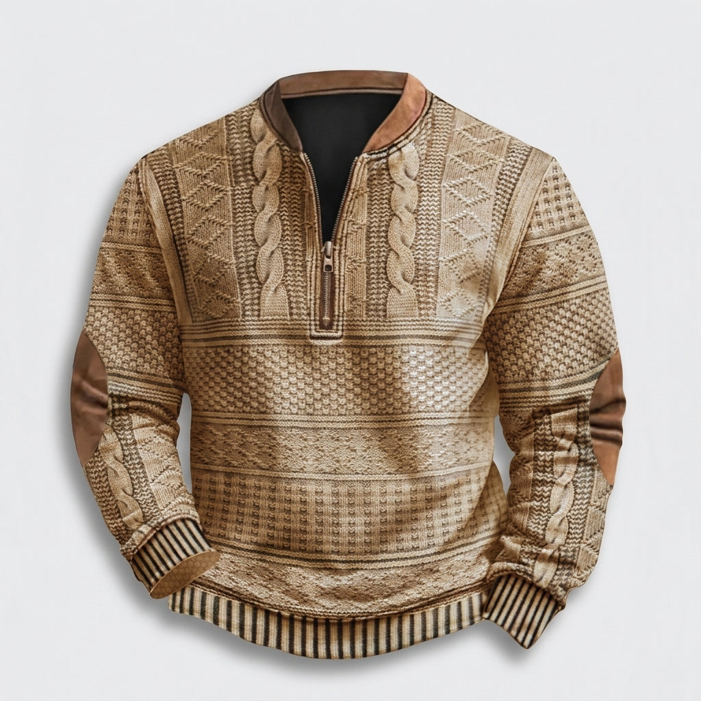 Herren Strickpullover Winter Relaxed Fit — Beige