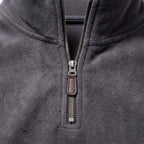 Herren Feinstrickpullover mit Stehkragen und Zip – Regular Fit — Grau
