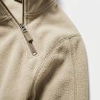 Herren Feinstrickpullover mit Stehkragen und Zip – Regular Fit — Khaki