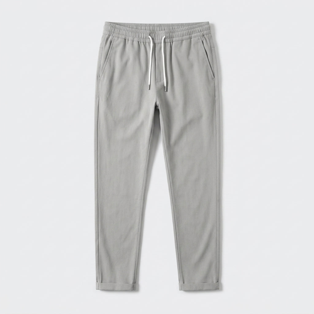 Herren Hose Slim Fit mit Kordelzug — Grau