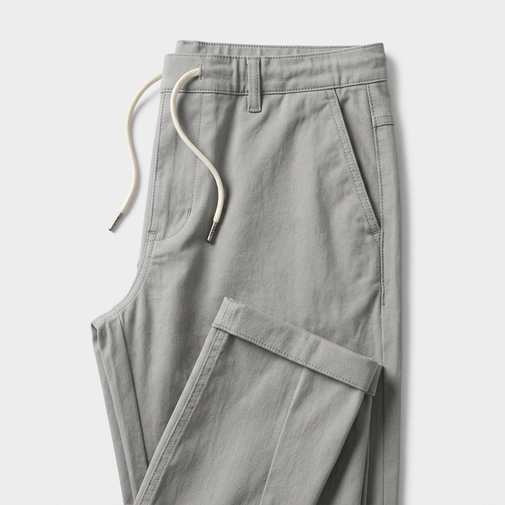 Herren Hose Slim Fit mit Kordelzug — Grau