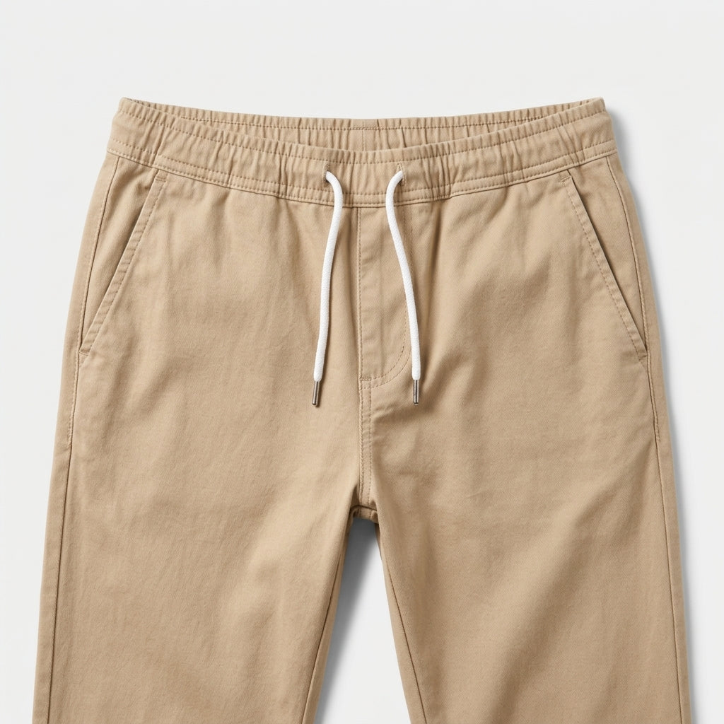 Herren Hose Slim Fit mit Kordelzug — Beige