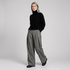 Herren Bundfaltenhose mit weitem Bein – Regular Fit — Grau