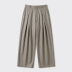 Herren Bundfaltenhose mit weitem Bein – Regular Fit — Hellbraun