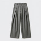 Herren Bundfaltenhose mit weitem Bein – Regular Fit — Grau