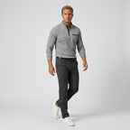 Herren Longsleeve Shirt gerippt Relaxed Fit — Grau