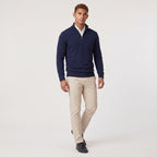 Herren Pullover mit hohem Zip-Kragen – Regular Fit — Blau