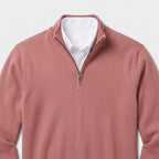 Herren Pullover mit hohem Zip-Kragen – Regular Fit — Pink
