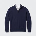 Herren Pullover mit hohem Zip-Kragen – Regular Fit — Blau