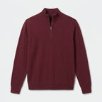 Herren Pullover mit hohem Zip-Kragen – Regular Fit — Burgunder