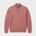 Herren Pullover mit hohem Zip-Kragen – Regular Fit — Pink
