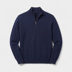 Herren Pullover mit hohem Zip-Kragen – Regular Fit — Blau