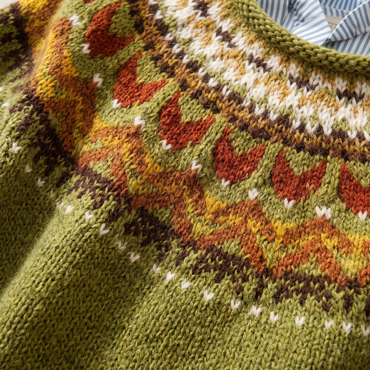 Damen Strickpullover im Norweger-Stil – Relaxed Fit