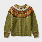 Damen Strickpullover im Norweger-Stil – Relaxed Fit