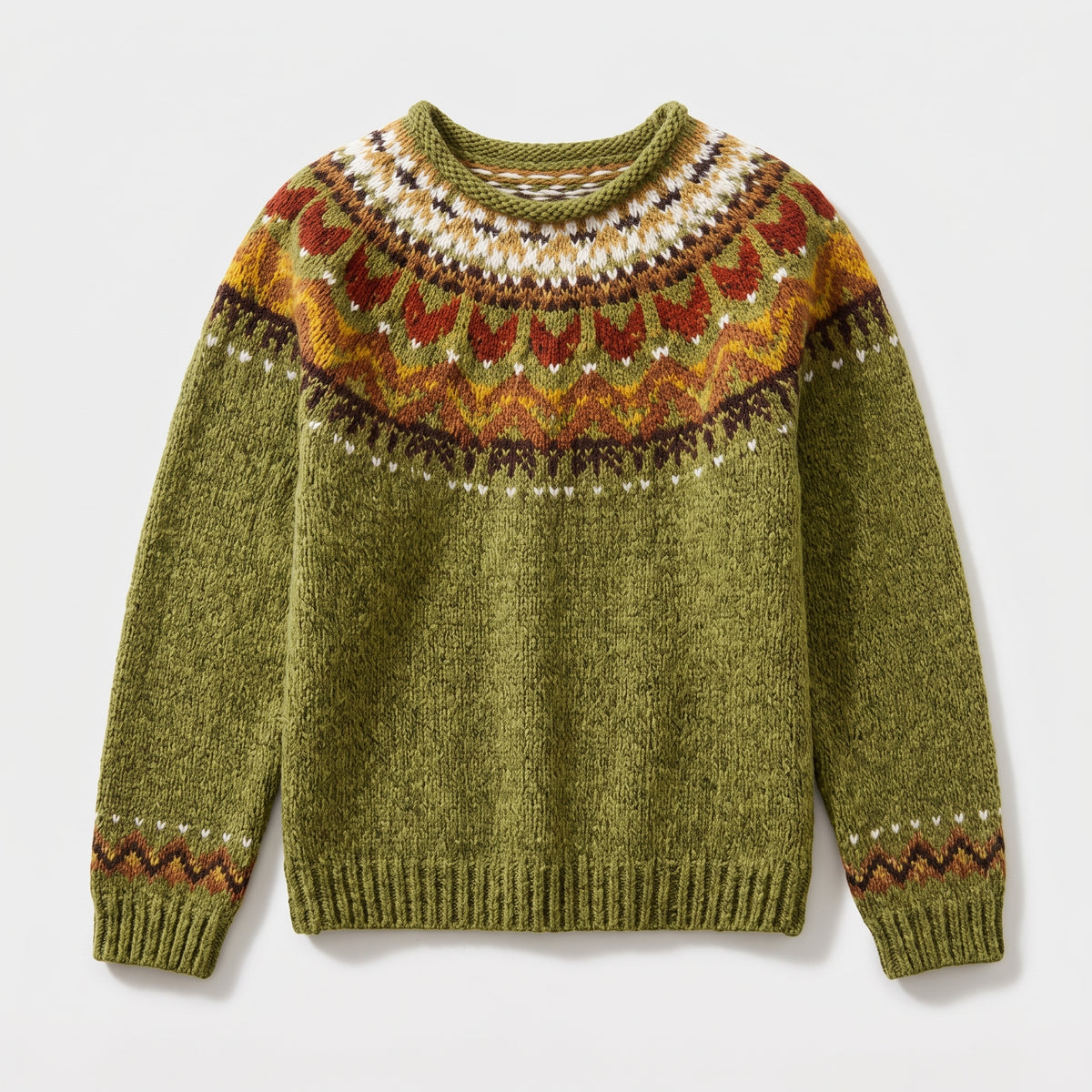 Damen Strickpullover im Norweger-Stil – Relaxed Fit