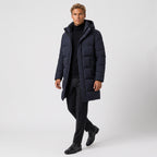 Herren Winterjacke Parka mit Kapuze – Regular Fit — Marineblau