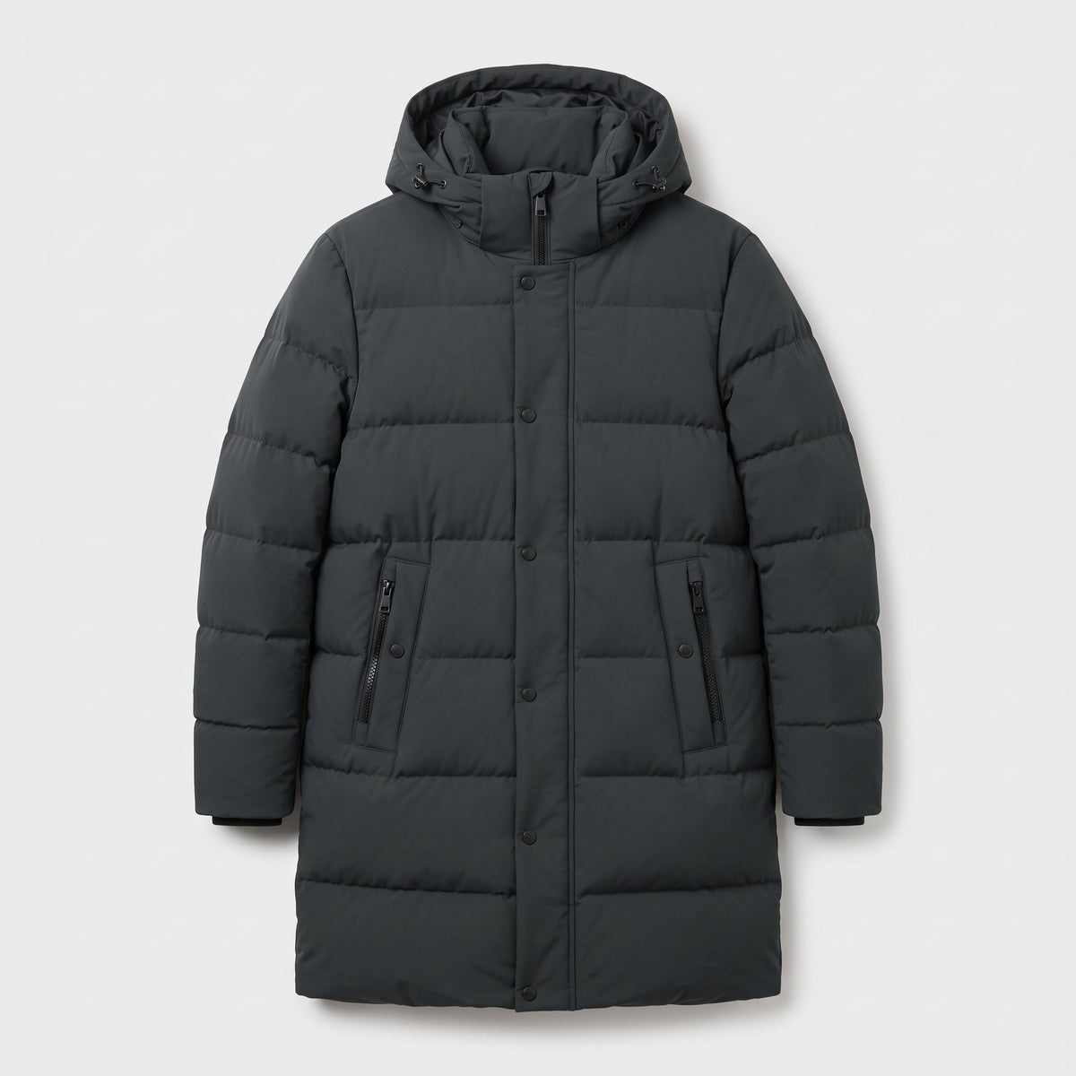 Herren Winterjacke Parka mit Kapuze – Regular Fit — Dunkelgrün