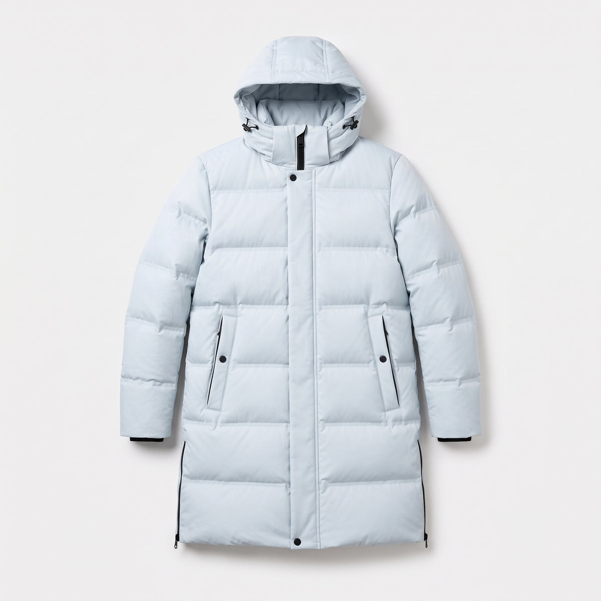 Herren Winterjacke Parka mit Kapuze – Regular Fit — Weiß