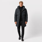 Herren Winterjacke Parka mit Kapuze – Regular Fit — Dunkelgrün