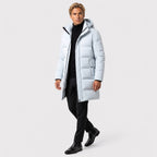 Herren Winterjacke Parka mit Kapuze – Regular Fit — Weiß