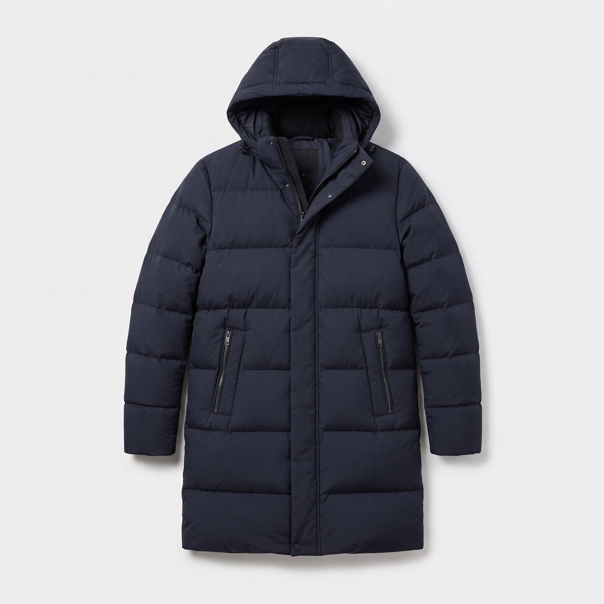 Herren Winterjacke Parka mit Kapuze – Regular Fit — Marineblau