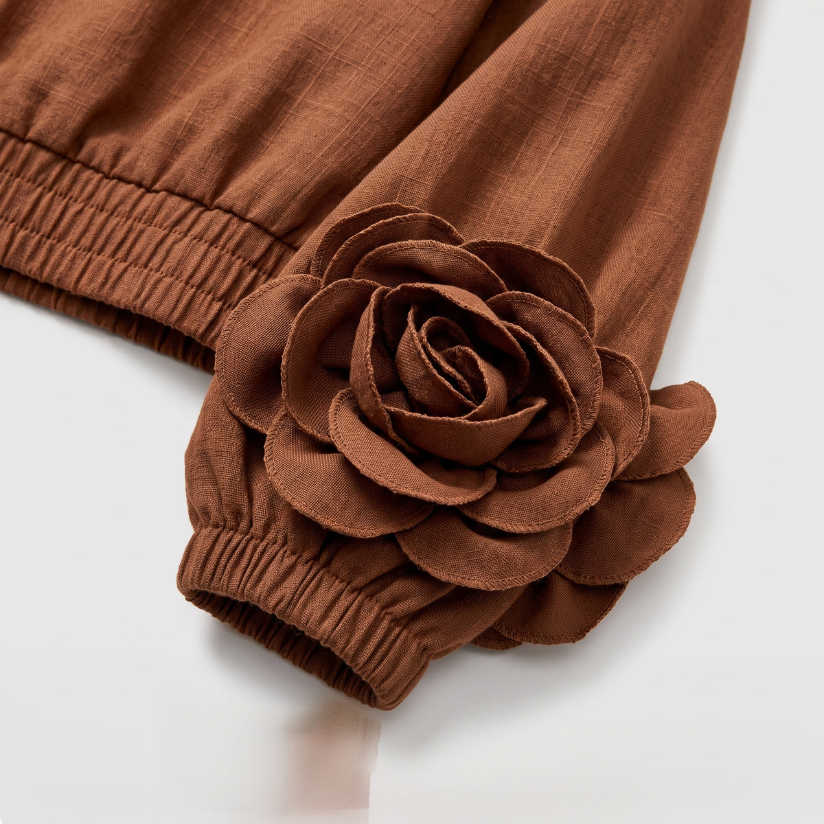 Damen Zweiteiler mit weiter Hose – Relaxed Fit — Brown