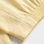 Damen Zweiteiler mit weiter Hose – Relaxed Fit — Yellow