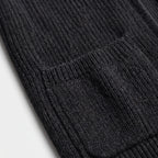 Damen Offene Strickjacke mit Taschen – Relaxed Fit — Schwarz