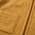 Damen Offene Strickjacke mit Taschen – Relaxed Fit — Gelb